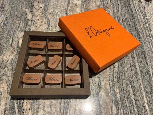 Chocolats avec logo entreprise