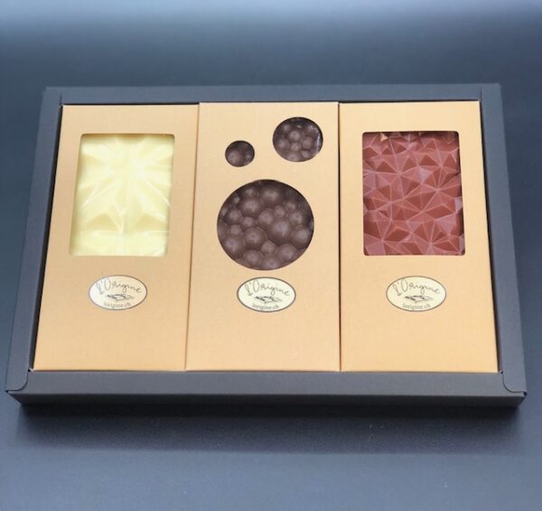 3er Set Himbeer, Yuzu, Karamel  Tafeln